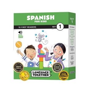 LANGUAGE TOGETHER Spanish for Kids Set Spanish books. Award winner!!
